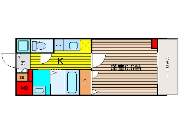 ファーストステージ心斎橋EASTの物件間取画像